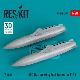   ResKit Models F-16 és JSDF F2 (CJ/DJ Block 50/52, 50/52+, Sufa) – 600 gallonos szárny alatti üzemanyag-póttartályok, 2 db