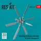 ResKit Models Sea King (6 blades) tail rotor for Airfix & Hasegawa kit (3D printed) - farokrotor, 6 rotorlapátos változat, Airfix / Hasegawa makettekhez