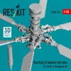 ResKit Models Sea King (6 blades) tail rotor for Airfix & Hasegawa kit (3D printed) - farokrotor, 6 rotorlapátos változat, Airfix / Hasegawa makettekhez