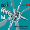 ResKit Models Sea King (6 blades) tail rotor for Airfix & Hasegawa kit (3D printed) - farokrotor, 6 rotorlapátos változat, Airfix / Hasegawa makettekhez