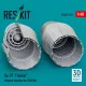 ResKit Models Su-27 Flanker exhaust nozzles for GWH kit (3D Printed) - hajtómű-fúvócsövek