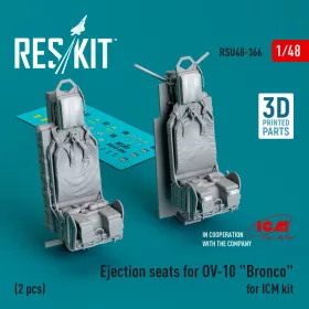   ResKit Models Ejection seats for OV-10 Bronco (2 pcs) for ICM kit (3D Printed) - katapultülések, 2 db