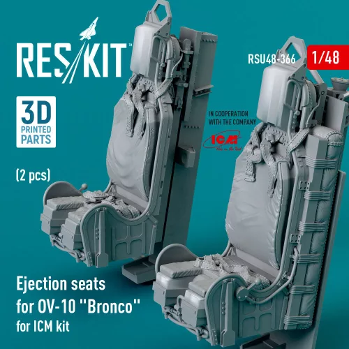 ResKit Models Ejection seats for OV-10 Bronco (2 pcs) for ICM kit (3D Printed) - katapultülések, 2 db