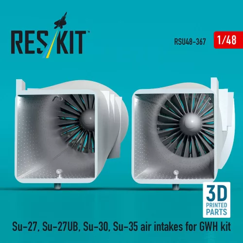 ResKit Models Su-27, Su-27UB,30,35 air intakes for GWH kit (3D Printed) - légbeömlők