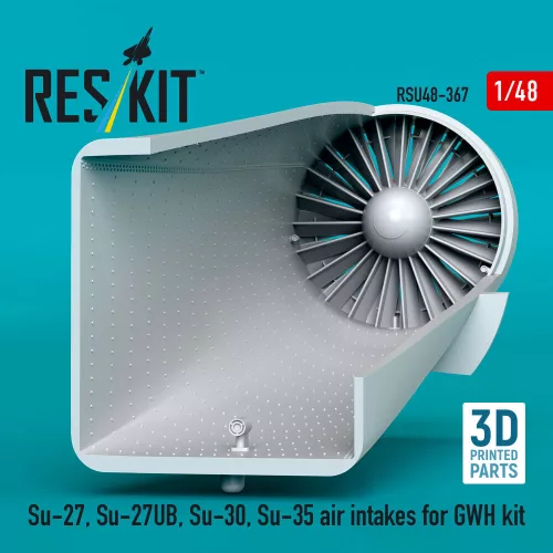 ResKit Models Su-27, Su-27UB,30,35 air intakes for GWH kit (3D Printed) - légbeömlők