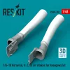 ResKit Models F/A-18 Hornet (A, B, C, D) air intakes for Hasegawa kit (3D Printed) - légbeömlők