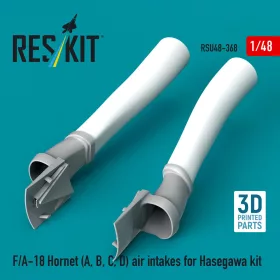   ResKit Models F/A-18 Hornet (A, B, C, D) air intakes for Hasegawa kit (3D Printed) - légbeömlők