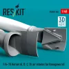ResKit Models F/A-18 Hornet (A, B, C, D) air intakes for Hasegawa kit (3D Printed) - légbeömlők