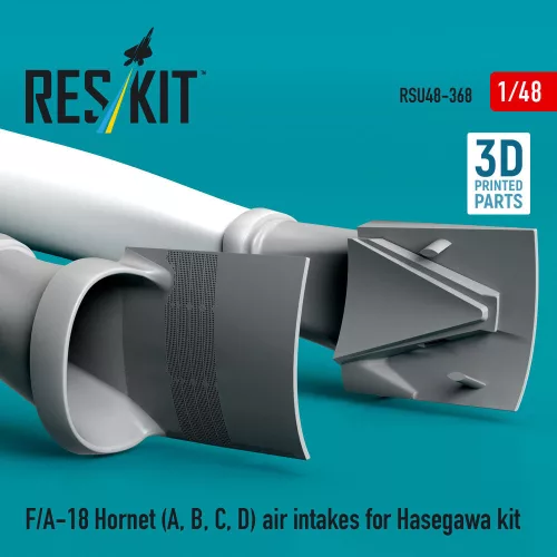 ResKit Models F/A-18 Hornet (A, B, C, D) air intakes for Hasegawa kit (3D Printed) - légbeömlők