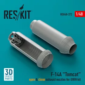   ResKit Models F-14A Tomcat open & close exhaust nozzles for GWH kit (3D Printed) - hajtómű-fúvócsövek