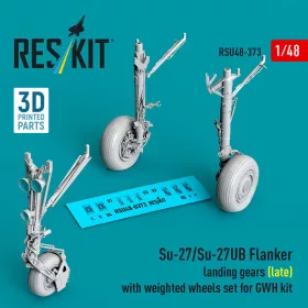   ResKit Models Su-27/Su-27UB Flanker – futóműkészlet terhelt állapotú kerekekkel