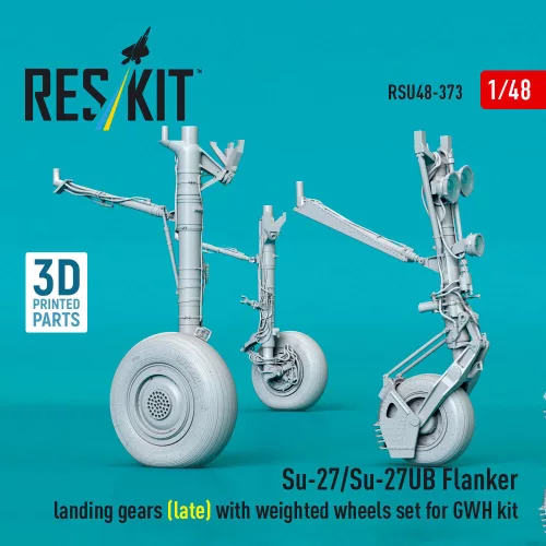 ResKit Models Su-27/Su-27UB Flanker – futóműkészlet terhelt állapotú kerekekkel