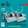ResKit Models Mirage 2000B cockpit (Basic edition with 3D decals) for Kinetic kit (3D Printed) - alap cockpitkészlet 3D matricákkal