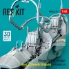 ResKit Models Mirage 2000D cockpit (Basic edition with 3D decals) for Kinetic kit (3D Printed) - alap cockpitkészlet 3D matricákkal