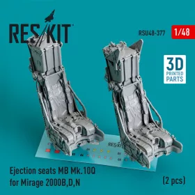   ResKit Models Ejection seats MB Mk.10Q for Mirage 2000B,D,N (2 pcs) (3D Printed) - Mirage 2000B/D/N – MB Mk.10Q katapultülések, 2 db