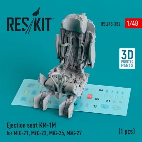   ResKit Models Ejection seat KM-1M for MiG-21, MiG-23, MiG-25, MiG-27 (1 pcs) (3D Printed) - MiG-21/23/25/27 – KM-1M katapultülés, 1 db