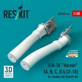   ResKit Models F/A-18 Hornet (A, B, C, D & CF-18) air intakes for Kinetic kit (3D Printed) - légbeömlők
