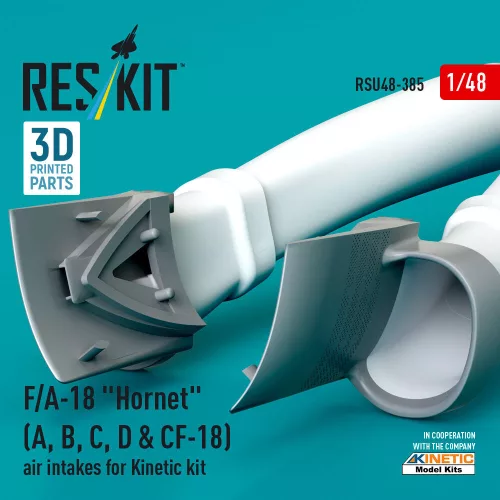 ResKit Models F/A-18 Hornet (A, B, C, D & CF-18) air intakes for Kinetic kit (3D Printed) - légbeömlők