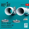 ResKit Models F/A-18 Hornet (A, B, C, D & CF-18) air intakes for Kinetic kit (3D Printed) - légbeömlők