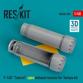   ResKit Models F-14D Tomcat open exhaust nozzles for Tamiya kit (3D Printed) - hajtómű-fúvócsövek