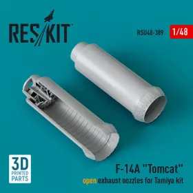   ResKit Models F-14A Tomcat open exhaust nozzles for Tamiya kit (3D Printed) - F-14A Tomcat nyitott – hajtómű-fúvócsövek