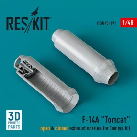   ResKit Models F-14A Tomcat open & closed exhaust nozzles for Tamiya kit (3D Printed) - F-14A Tomcat nyitott és zárt – hajtómű-fúvócsövek