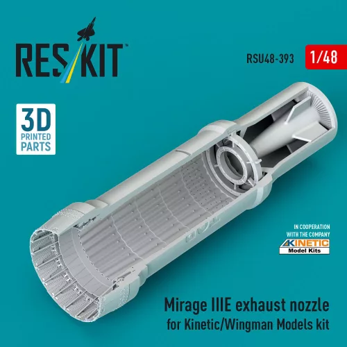 ResKit Models Mirage IIIE exhaust nozzle (3D Printed) Kinetic / Wingman Models - hajtómű-fúvócső