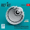 ResKit Models Mirage IIIE exhaust nozzle (3D Printed) Kinetic / Wingman Models - hajtómű-fúvócső