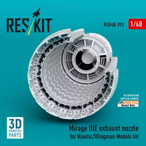 ResKit Models Mirage IIIE exhaust nozzle (3D Printed) Kinetic / Wingman Models - hajtómű-fúvócső