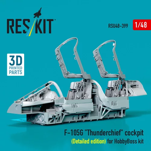 ResKit Models F-105G Thunderchief cockpit (Detailed edition) for HobbyBoss kit (3D Printed) - részletes cockpitkészlet