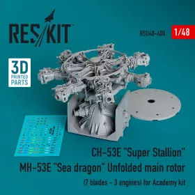   ResKit Models CH-53E Super Stallion, MH-53E Sea Dragon – kihajtott főrotor, 7 rotorlapáttal, 3 hajtóműves változathoz