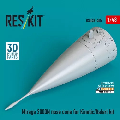 ResKit Models Mirage 2000N nose cone for Kinetic/Italeri kit (3D Printed) - orrkúp