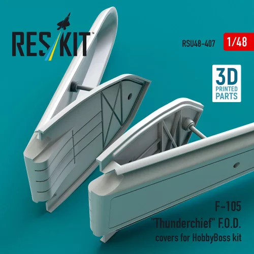 ResKit Models F-105 Thunderchief F.O.D. covers for HobbyBoss kit (3D Printed) - FOD-védőburkolatok