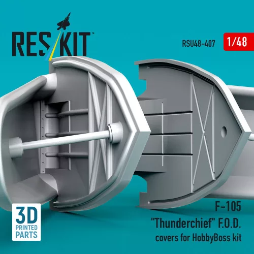ResKit Models F-105 Thunderchief F.O.D. covers for HobbyBoss kit (3D Printed) - FOD-védőburkolatok