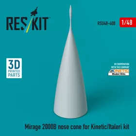   ResKit Models Mirage 2000B nose cone for Kinetic/Italeri kit (3D Printed) - orrkúp