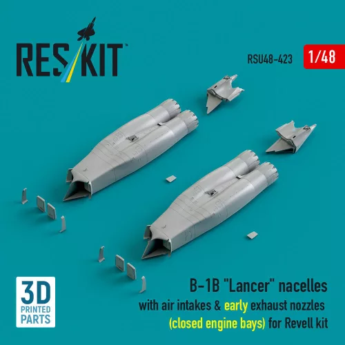 ResKit Models B-1B Lancer – gondolák, légbeömlők, korai fúvócsövek, zárt motortérrel