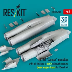   ResKit Models B-1B Lancer – gondolák, légbeömlők, korai fúvócsövek, nyitott motortérrel
