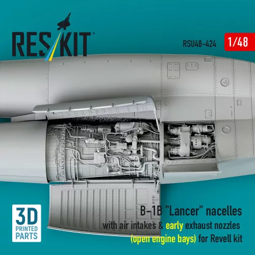 ResKit Models B-1B Lancer – gondolák, légbeömlők, korai fúvócsövek, nyitott motortérrel