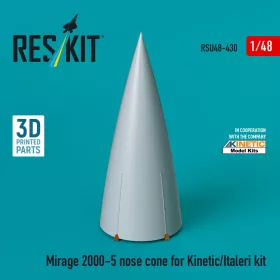   ResKit Models Mirage 2000-5 nose cone for Kinetic/Italeri kit (3D Printed) - orrkúp