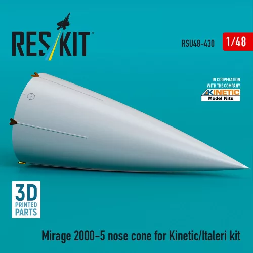 ResKit Models Mirage 2000-5 nose cone for Kinetic/Italeri kit (3D Printed) - orrkúp