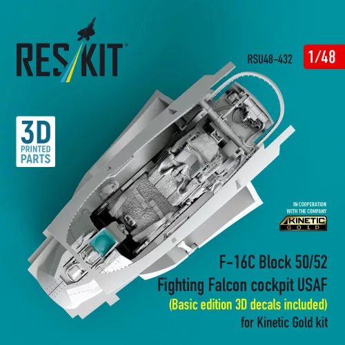 ResKit Models F-16C Block 50/52 Fighting Falcon – alap cockpitkészlet 3D matricákkal