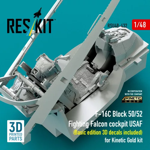ResKit Models F-16C Block 50/52 Fighting Falcon – alap cockpitkészlet 3D matricákkal