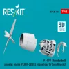ResKit Models P-47B Thunderbolt propeller, engine (P&W R-2800) & engine hood (3D Printed) for Dora Wings - légcsavar, motor, motorburkolat