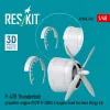 ResKit Models P-47B Thunderbolt propeller, engine (P&W R-2800) & engine hood (3D Printed) for Dora Wings - légcsavar, motor, motorburkolat