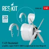 ResKit Models P-47C Thunderbolt propeller, engine (P&W R-2800) & engine hood (3D Printed) for Dora Wings - légcsavar, motor, motorburkolat