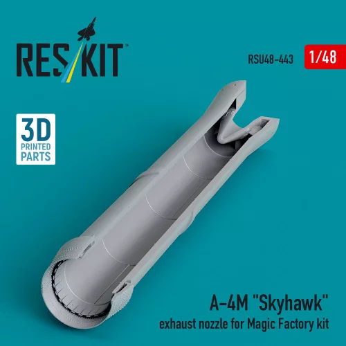 ResKit Models A-4M Skyhawk exhaust nozzle for Magic Factory kit (3D Printed) - hajtómű-fúvócső
