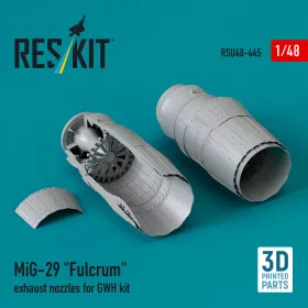   ResKit Models MiG-29 Fulcrum exhaust nozzles for GWH kit (3D printed) - hajtómű-fúvócsövek