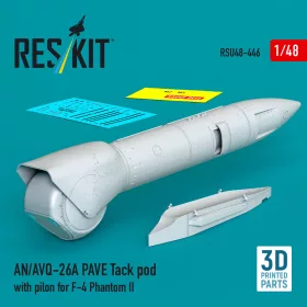   ResKit Models AN/AVQ-26A PAVE Tack pod with pilon for F-4 Phantom II (3D Printed) - AN/AVQ-26A PAVE Tack – konténer