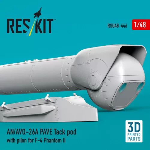 ResKit Models AN/AVQ-26A PAVE Tack pod with pilon for F-4 Phantom II (3D Printed) - AN/AVQ-26A PAVE Tack – konténer