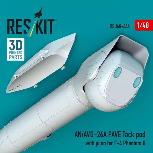 ResKit Models AN/AVQ-26A PAVE Tack pod with pilon for F-4 Phantom II (3D Printed) - AN/AVQ-26A PAVE Tack – konténer